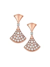 Bvlgari Women's Divas' Dream 18k Rose Gold & Diamond Earrings In Pink