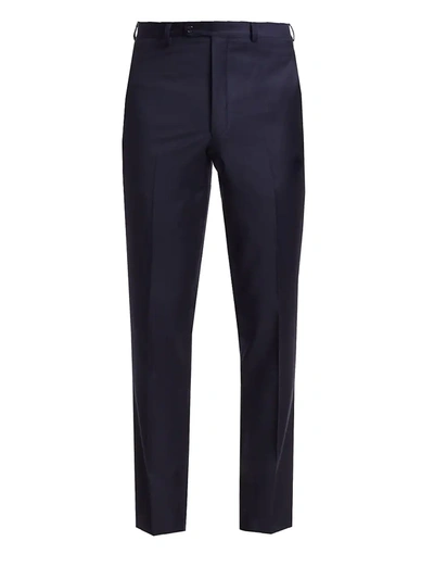 Saks Fifth Avenue Slim-fit Stretch Trousers In Navy