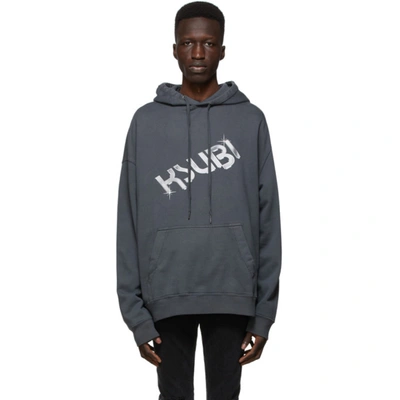 Ksubi Men's Kaos Logo Drawstring Hoodie In Grey