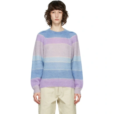 Isabel Marant Étoile Isabel Marant Etoile Daniel Stripe Mohair Blend Pullover In Blue