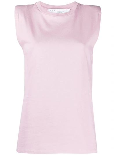 Iro Loud Strong-shoulder Sleeveless Top In Pink