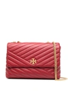 Tory Burch Kira Chevron Convertible Shoulder Bag In Red