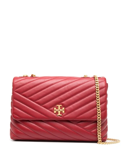 Tory Burch Kira Chevron Convertible Shoulder Bag In Red