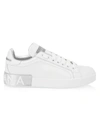 Dolce & Gabbana Women's Portofino Leather Sneakers In White