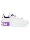 Dolce & Gabbana Women's Portofino Leather Sneakers In Viola