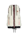 Moncler Eco Faux Fur Teddy Hooded Vest In Cream
