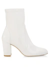 Stuart Weitzman Women's Caressa Leather Sock Boots In White