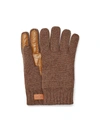 Ugg Men's Palm Patch Leather & Knit Gloves In Stout