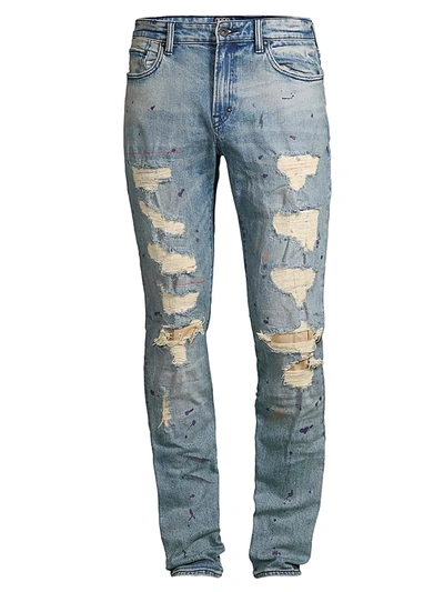 Prps Le Sabre Slim-fit Destroyed Jeans In Blue