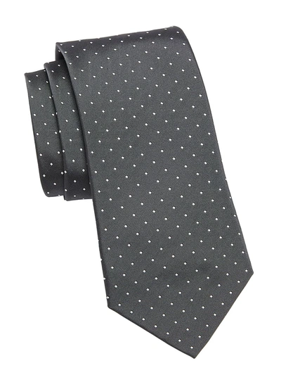 Polo Ralph Lauren Pin Dot Silk Tie In Grey