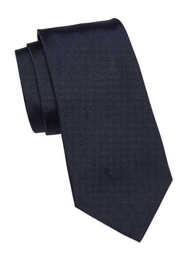 Ralph Lauren Solid Silk Tie In Dark Navy