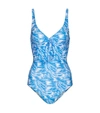 Melissa Odabash Lisbon Tie-front Printed Underwired Swimsuit In Splash