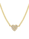 Ef Collection Women's 14k Yellow Gold & Diamond Baby Heart Pendant Necklace