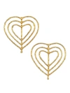 Sylvia Toledano Valentine Goldtone Heart Cutout Earrings