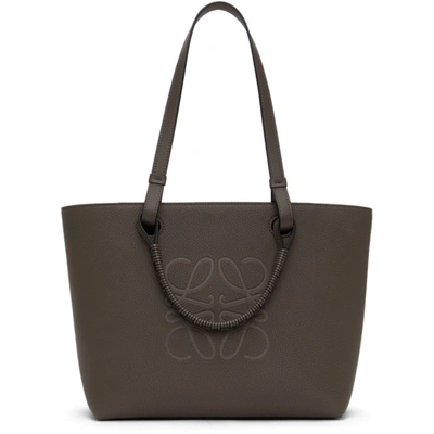Loewe Anagram Small Classic Leather Tote Bag In Taupe