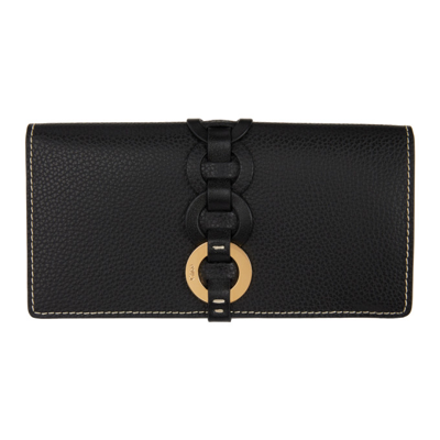 Chloé Darryl Ring-detail Wallet In Black
