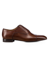 Christian Louboutin Cap-toe Leather Oxfords In Havane