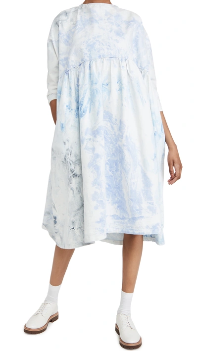 Rachel Comey Oust Printed Poplin Shift Dress In Ink