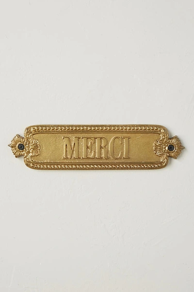 Anthropologie French Cottage Sign In Brown