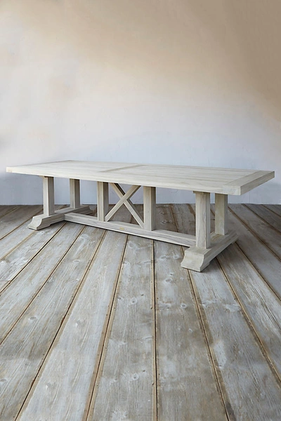 Anthropologie Country Teak Dining Table In Grey