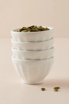 Anthropologie Mini Matte Latte Bowls, Set Of 6 By  In White Size S/4 Nut Bo