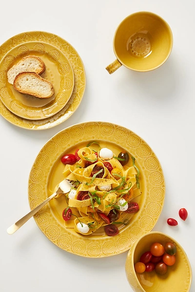 Anthropologie Old Havana Dinner Plates, Set Of 4 By  In Yellow Size S/4 Dinner In Yellow