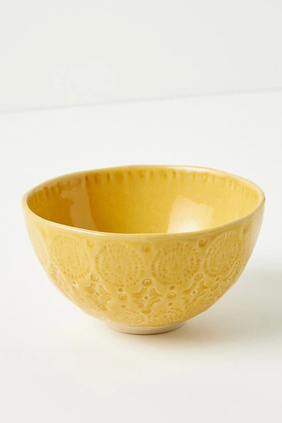 Anthropologie Old Havana Cereal Bowls, Set Of 4 By  In Yellow Size S/4 Bowl In Yellow