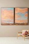 Anthropologie Running Sunset Wall Art By  In Orange Size L
