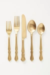 Anthropologie Franklina Flatware By  In Gold Size 11 1/ 9115