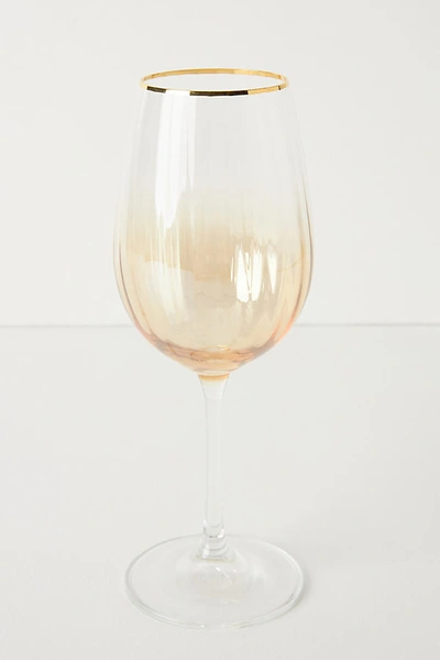 Anthropologie Waterfall Wine Glasses, Set Of 4 By  In Yellow Size S/4 Red Wine In Yellow