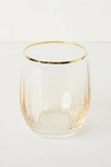 Anthropologie Waterfall Stemless Wine Glasses, Set Of 4 By  In Yellow Size S/4 Wine Glass
