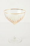 Anthropologie Waterfall Coupe Glasses, Set Of 4 By  In Yellow Size S/4 Coupe