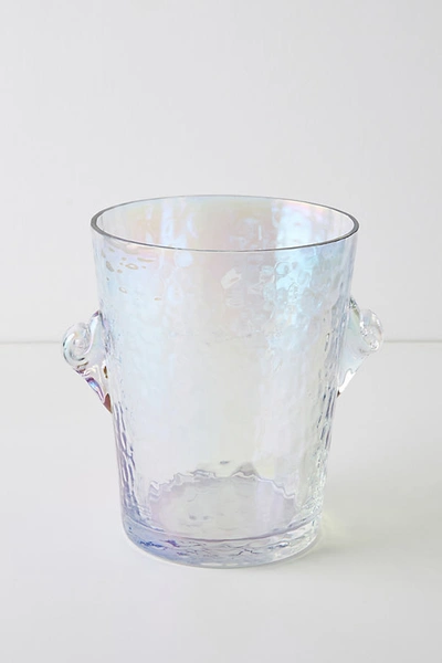 Anthropologie Zaza Lustered Ice Bucket By  In White Size M In White