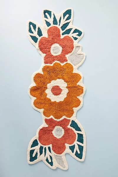 Anthropologie Tufted Bouquet Bath Mat In Assorted