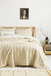 Anthropologie Moderna Linen Quilt By  In Beige Size Q Top/bed