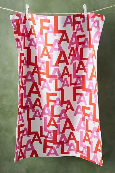 Anthropologie Fa La La Dish Towel By  In Red Size Dishtowel In Red