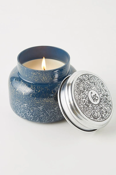 Capri Blue Feather Glass Jar Candle