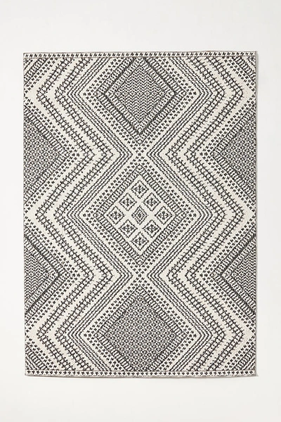 Anthropologie Flatwoven Ariana Indoor/outdoor Rug By  In Grey Size 2 X 3 In Grey