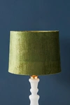 Anthropologie Solid Velvet Lamp Shade By  In Green Size M