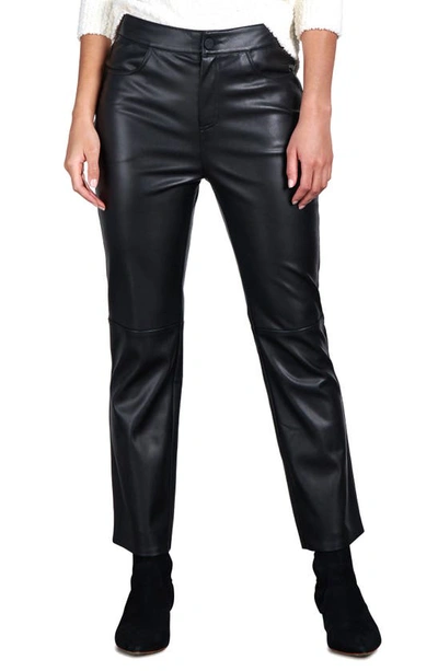 Sanctuary Carnaby Kick Crop Faux Leather Pants In Black