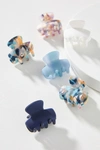 Anthropologie Speckled Mini Hair Clip Set In Blue