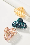 Anthropologie Aimee Claw Hair Clip Set In Green