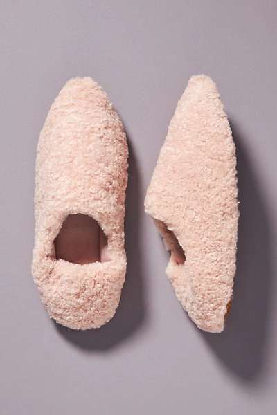 Ariana Bohling Sadhi Faux Fur Slippers In Pink