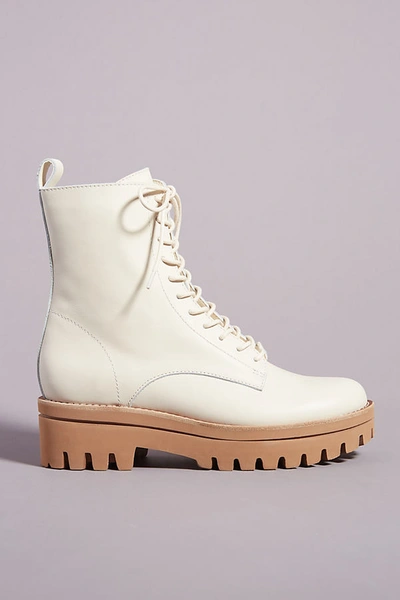 Dolce Vita Prym Lace-up Boots In White