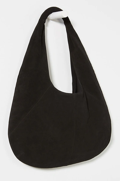 Anthropologie Joss Slouchy Suede Tote Bag In Black