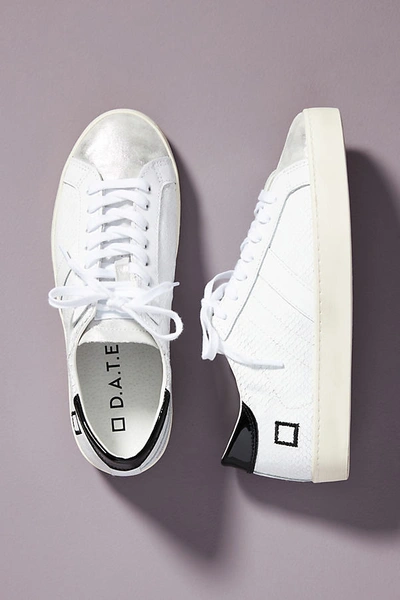 Date Sneakers With Logo In White