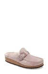 Birkenstock Buckley Genuine Shearling Mule In Lavender Blush Shearling