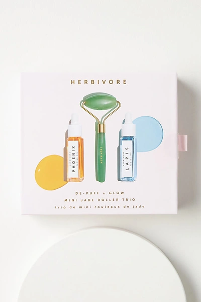 HERBIVORE BOTANICALS HERBIVORE BOTANICALS DE-PUFF & GLOW MINI JADE ROLLER GIFT SET 59786517