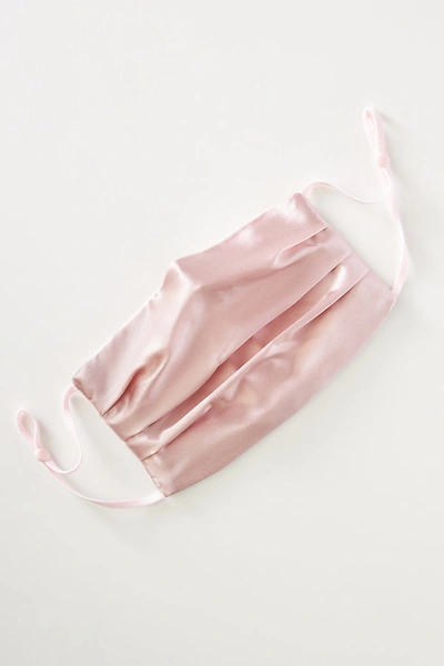 Slip Silk Ear Loop Reusable Face Covering In Pink