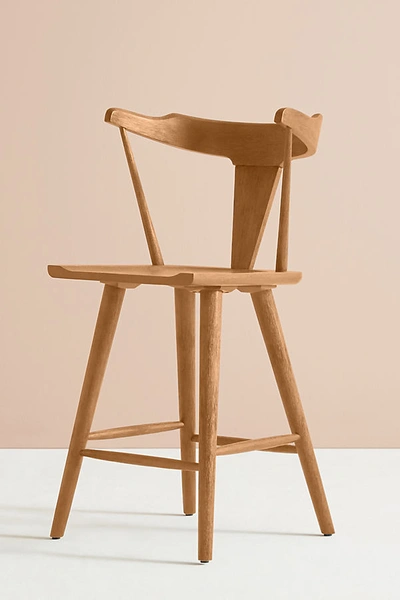 Anthropologie Mackinder Counter Stool In Brown